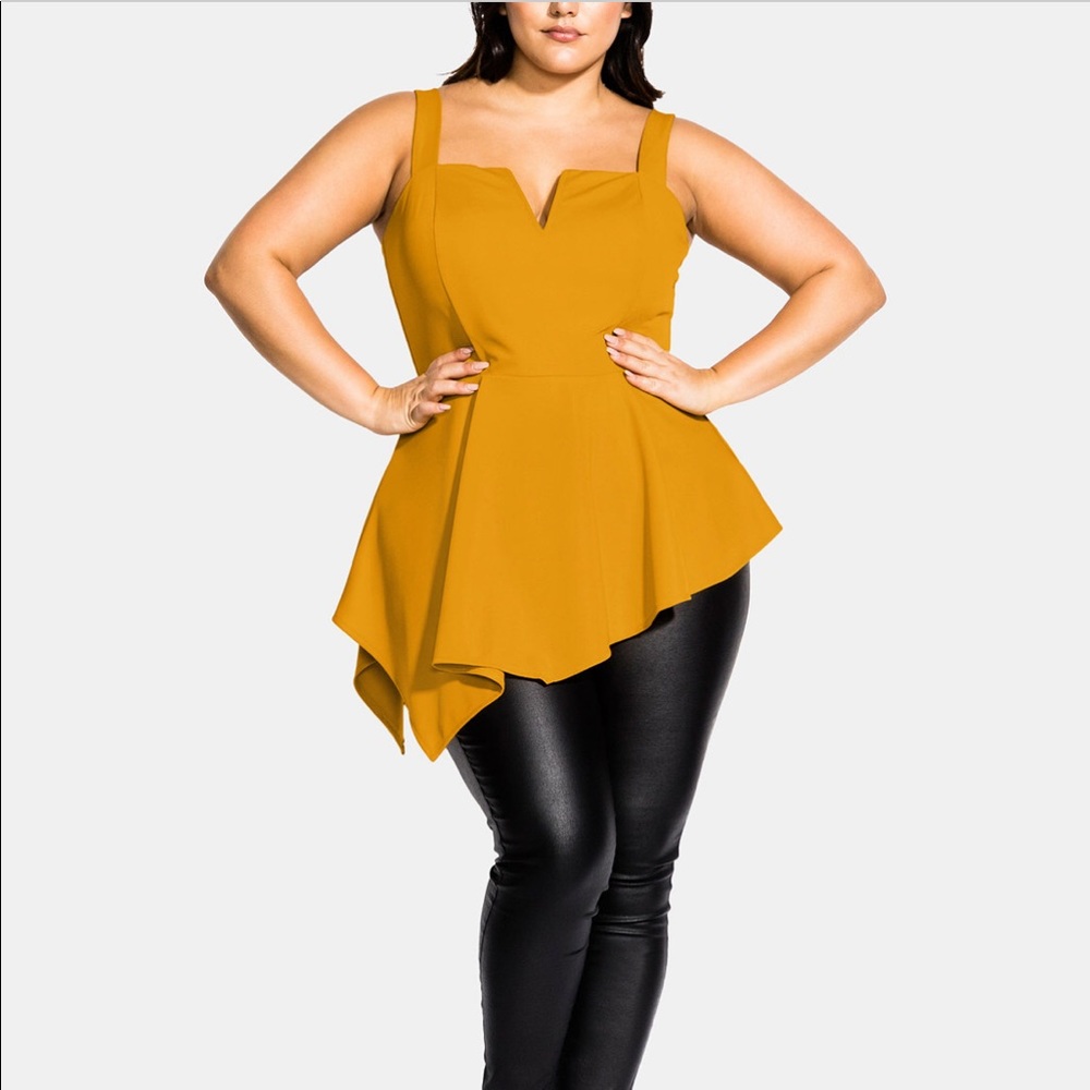 City Chic Trendy Plus Size Peplum Top